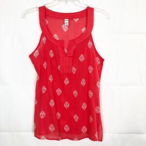 Old Navy Top Womens XS Cotton Floral Boho Gauzy Lightweight Minimalist Beachy